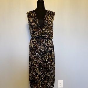 Black floral summer dress